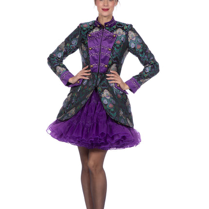 Wilbers & Wilbers Luxe carnavalsjas dames groen/paars
