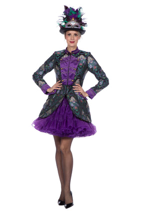 Wilbers & Wilbers Luxe carnavalsjas dames groen/paars