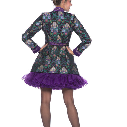 Wilbers & Wilbers Luxe carnavalsjas dames groen/paars