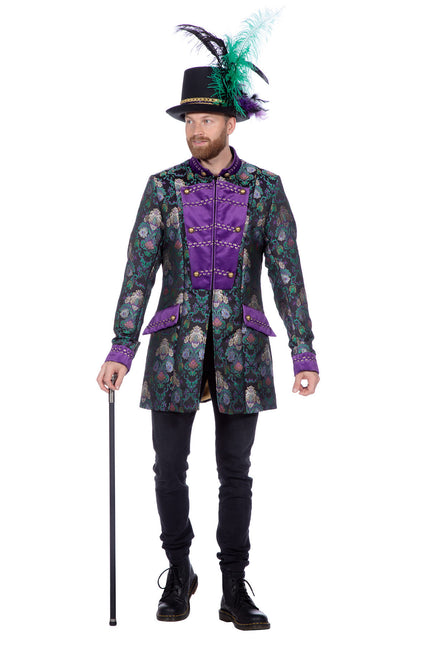 Wilbers & Wilbers Luxe carnavalsjas heren groen/paars