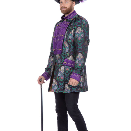 Wilbers & Wilbers Luxe carnavalsjas heren groen/paars