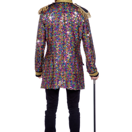 Wilbers & Wilbers Luxe carnavalsjas heren pailletten multicolour