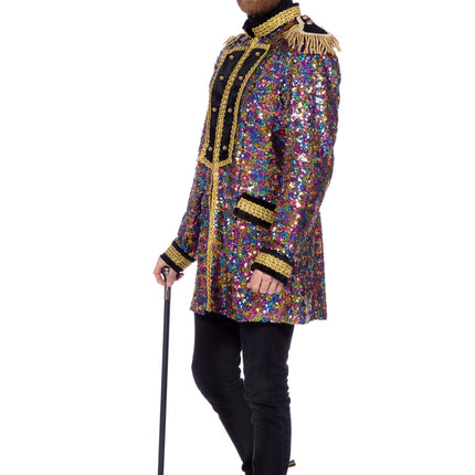 Wilbers & Wilbers Luxe carnavalsjas heren pailletten multicolour
