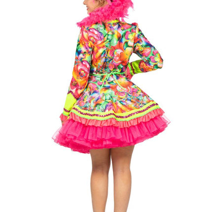 Wilbers & Wilbers Luxe Carnavalsjas Klavers Neon Roze Dames