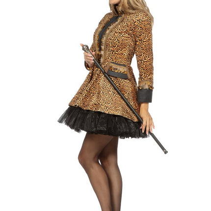 Wilbers & Wilbers Luxe Carnavalsjas Luipaard Met Veren Dames
