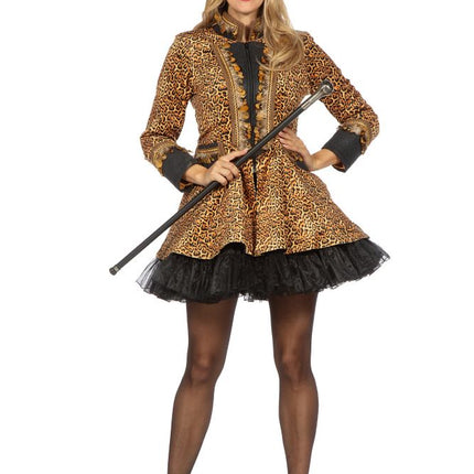 Wilbers & Wilbers Luxe Carnavalsjas Luipaard Met Veren Dames