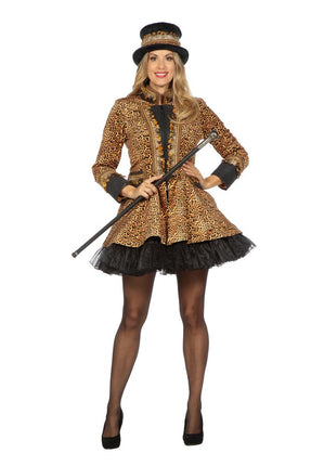 Wilbers & Wilbers Luxe Carnavalsjas Luipaard Met Veren Dames