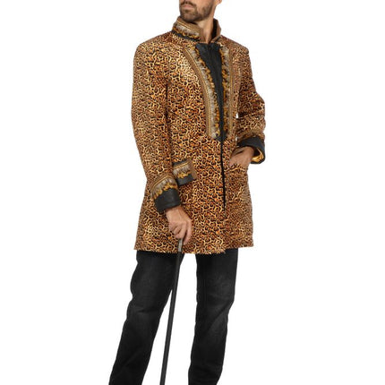 Wilbers & Wilbers Luxe Carnavalsjas Luipaard Met Veren Heren