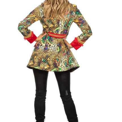 Wilbers & Wilbers Luxe carnavalsjas Luipaard Rood Dames