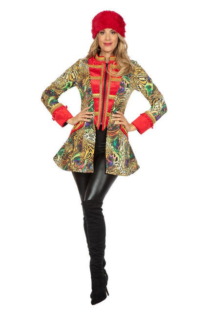 Wilbers & Wilbers Luxe carnavalsjas Luipaard Rood Dames