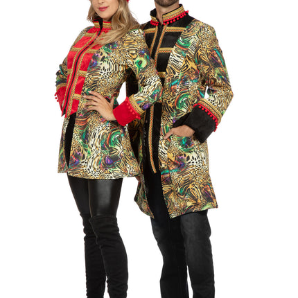 Wilbers & Wilbers Luxe carnavalsjas Luipaard Rood Dames