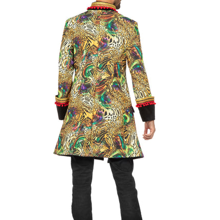 Wilbers & Wilbers Luxe Carnavalsjas Luipaard Zwart Heren