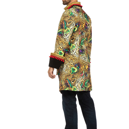 Wilbers & Wilbers Luxe Carnavalsjas Luipaard Zwart Heren