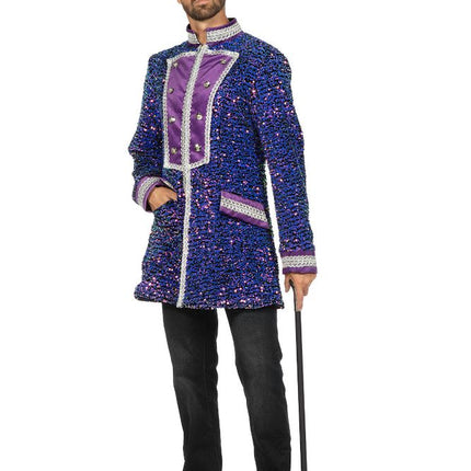 Wilbers & Wilbers Luxe Carnavalsjas Pailletten Paars Heren