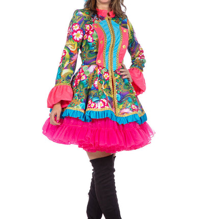 Wilbers & Wilbers Luxe carnavalsjas Roze Bloem Dames