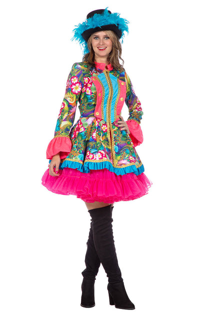 Wilbers & Wilbers Luxe carnavalsjas Roze Bloem Dames