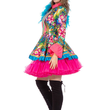 Wilbers & Wilbers Luxe carnavalsjas Roze Bloem Dames