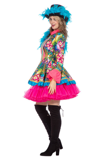 Wilbers & Wilbers Luxe carnavalsjas Roze Bloem Dames
