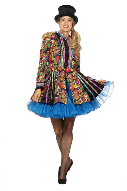 Wilbers & Wilbers Luxe Carnavalsjas Zwart Met Bloemen Dames