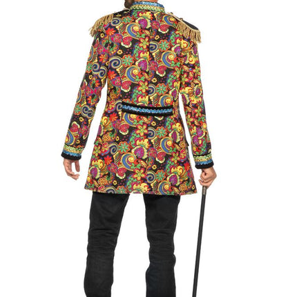 Wilbers & Wilbers Luxe Carnavalsjas Zwart Met Bloemen Heren