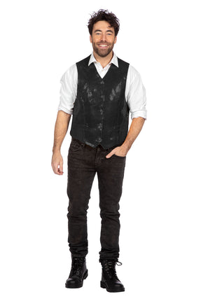 Wilbers & Wilbers Luxe Gilet Pailletten Zwart Heren