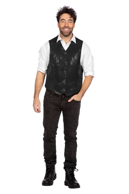 Wilbers & Wilbers Luxe Gilet Pailletten Zwart Heren