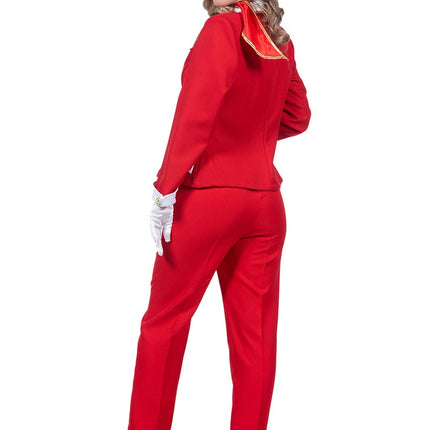 Wilbers & Wilbers Luxe Stewardess Kostuum Rood Dames