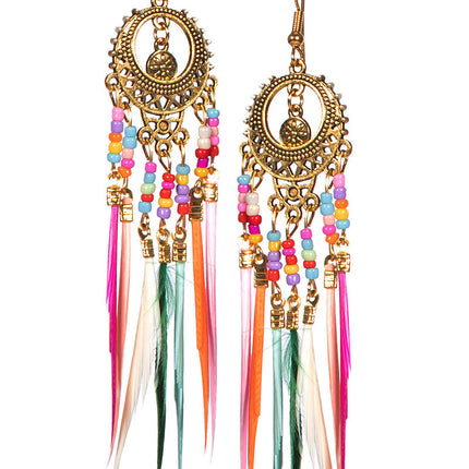 Wilbers & Wilbers Oorbellen Hippie Veertjes