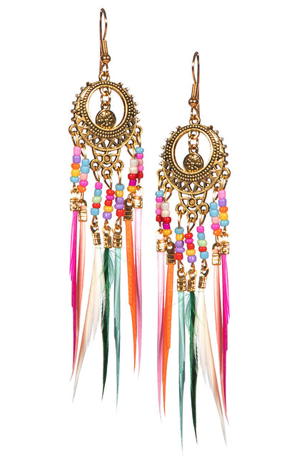 Wilbers & Wilbers Oorbellen Hippie Veertjes