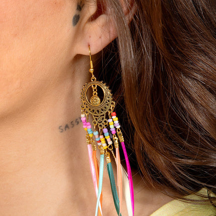 Wilbers & Wilbers Oorbellen Hippie Veertjes