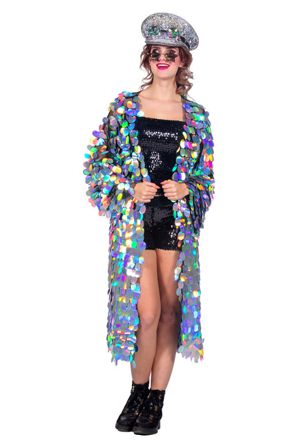 Wilbers & Wilbers Pailletten Jas Lang Zilver