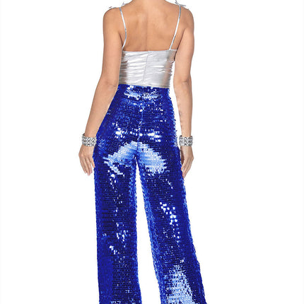 Wilbers & Wilbers Party Glitter Broek Blauw
