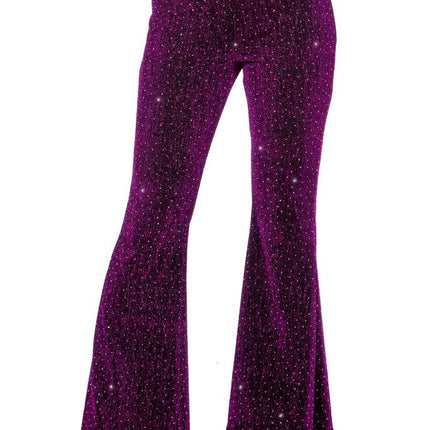 Wilbers & Wilbers Party Glitter Broek Flared Kinderen Fuchsia