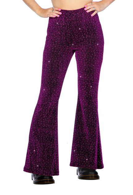 Wilbers & Wilbers Party Glitter Broek Flared Kinderen Fuchsia