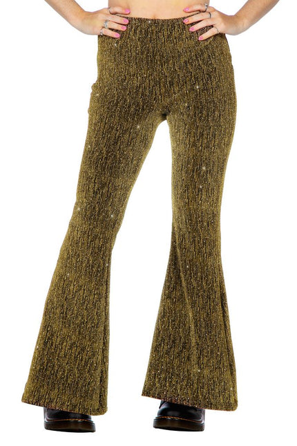 Wilbers & Wilbers Party Glitter Broek Flared Kinderen Goud