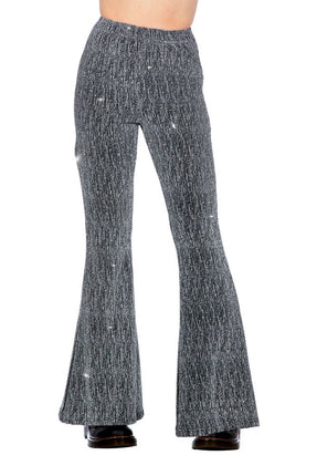 Wilbers & Wilbers Party Glitter Broek Flared Kinderen Zilver