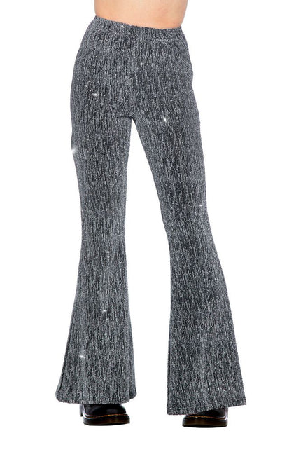 Wilbers & Wilbers Party Glitter Broek Flared Kinderen Zilver