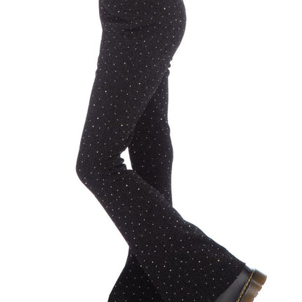 Wilbers & Wilbers Party Glitter Broek Flared Kinderen Zwart