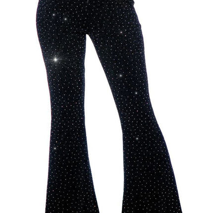 Wilbers & Wilbers Party Glitter Broek Flared Kinderen Zwart