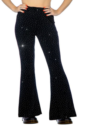 Wilbers & Wilbers Party Glitter Broek Flared Kinderen Zwart