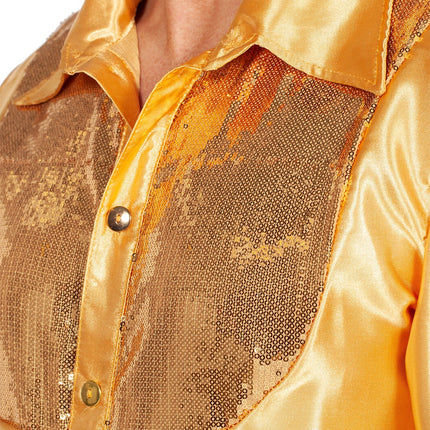 Wilbers & Wilbers Party Hemd Heren Disco Goud Deluxe