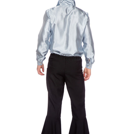 Wilbers & Wilbers Party Hemd Heren Disco Zilver Deluxe