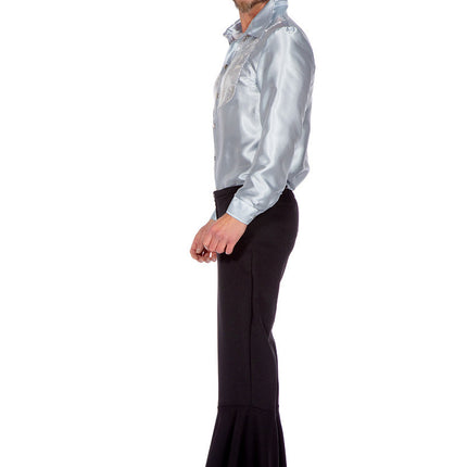 Wilbers & Wilbers Party Hemd Heren Disco Zilver Deluxe