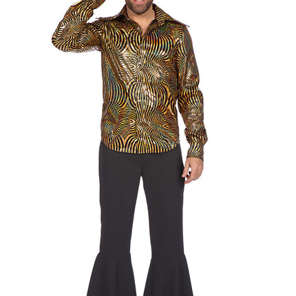 Wilbers & Wilbers Party Shirt Cirkels Heren Goud