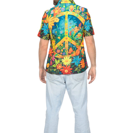 Wilbers & Wilbers Party Shirt Hippie Peace En Bloemen Heren