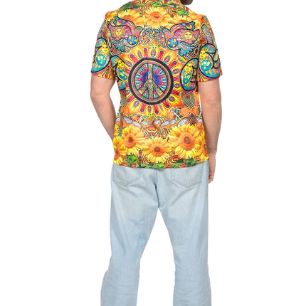 Wilbers & Wilbers Party Shirt Hippie Zonnebloem Heren
