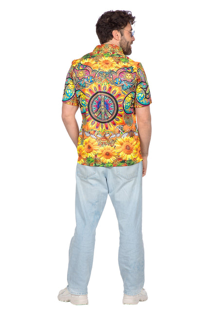 Wilbers & Wilbers Party Shirt Hippie Zonnebloem Heren