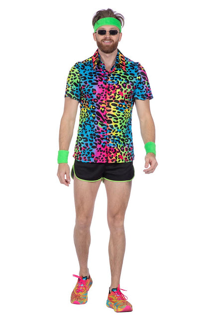 Wilbers & Wilbers Party Shirt Luipaard Neon Heren