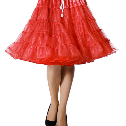 Wilbers & Wilbers Petticoat Luxe Knielang Rood