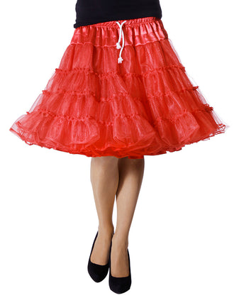 Wilbers & Wilbers Petticoat Luxe Knielang Rood